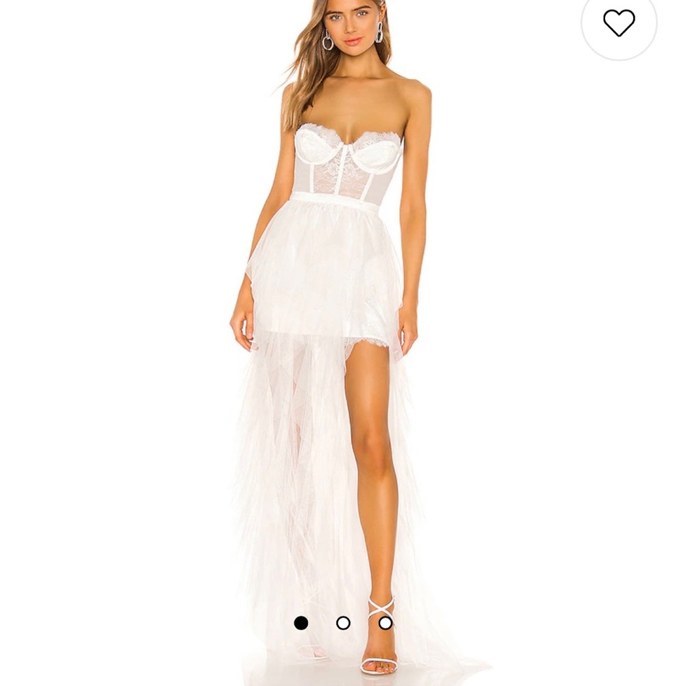 For Love & Lemons x Revolve Bustier Gown in White